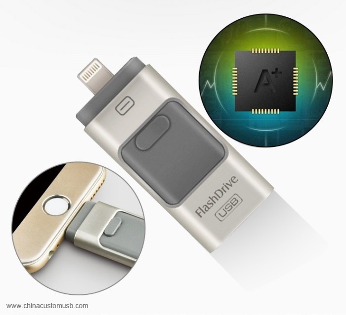 3-in-1 Micro USB Interface Flash Drive HD U-Disk untuk IOS Android PC 7