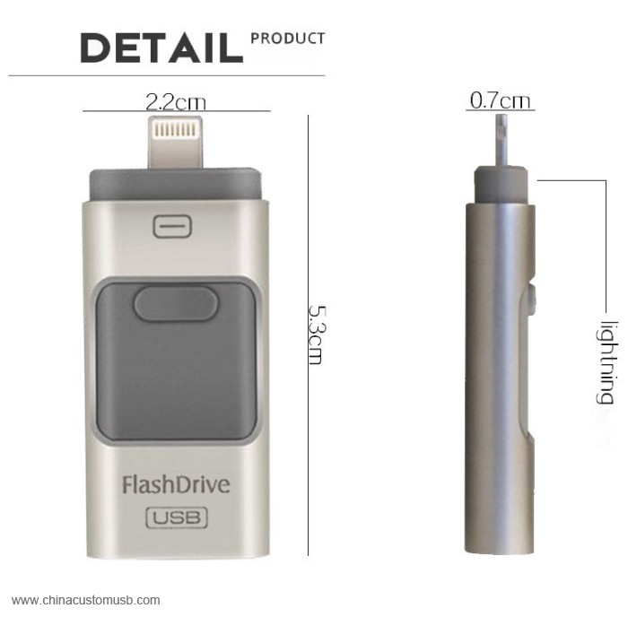 3-i-1 Micro usb-Gränssnitt Flash Drive HD U-Disk för IOS Android PC 9