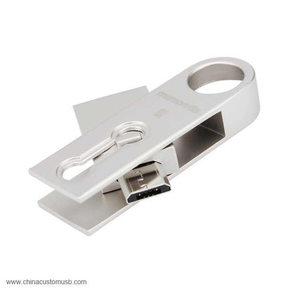 Metallo OTG USB Flash Drive con Moschettone 4