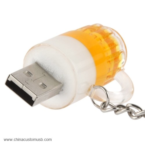 Пива чашку форму USB Диск з Брелок 2