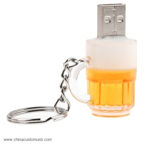 Beer cup shape USB Disk with Keychain 3