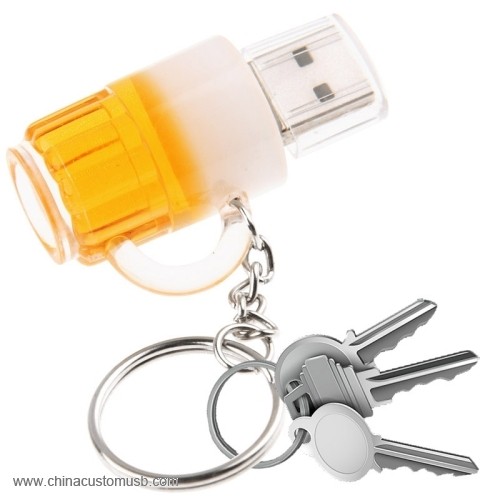 Cerveza copa forma un Disco USB con Llavero 4