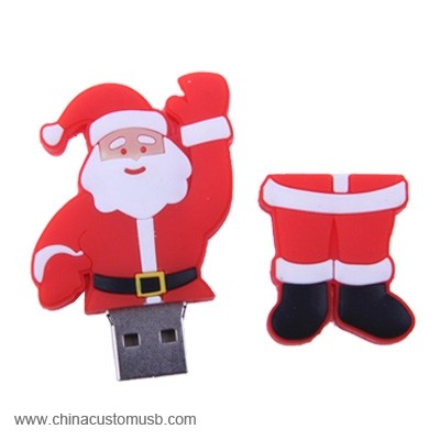 Rubber Christmas USB Drive 4