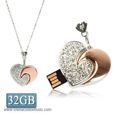 Smykker Hjerte USB drev 3