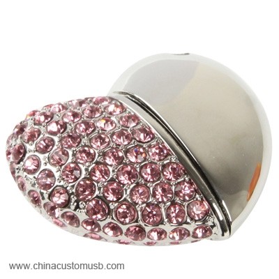 cristal diamante Coração Forma USB flash drive 3