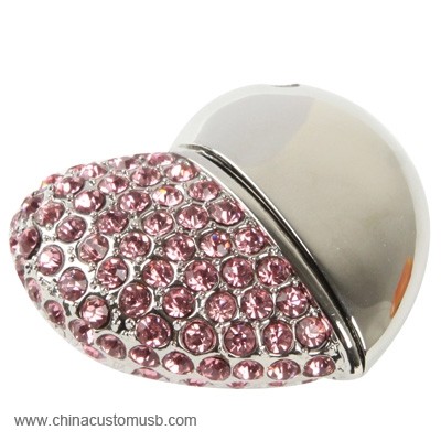 crystal diamond Heart Kształt USB błysk przejażdżka 3