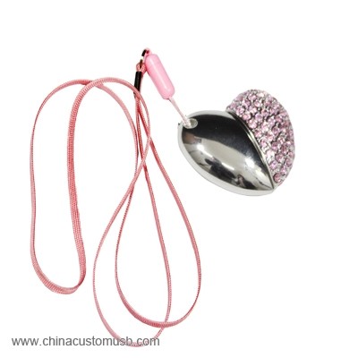 crystal diamond Heart Kształt USB błysk przejażdżka 4