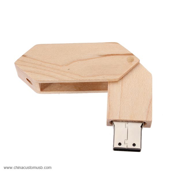 Trä Roterad USB Disk 3