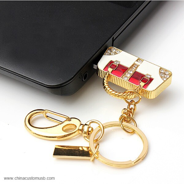 Keychain جواهرات کیف دستی USB درایو 4