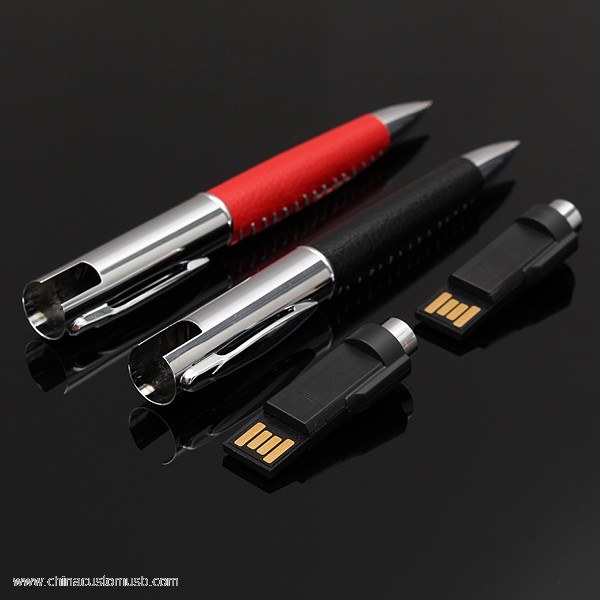 Leather pen USB Flash Disk 2