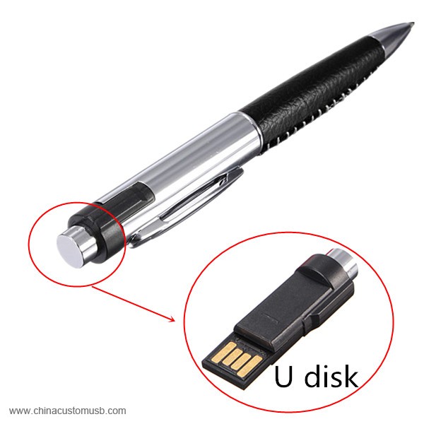 Leather pen USB Flash Disk 3