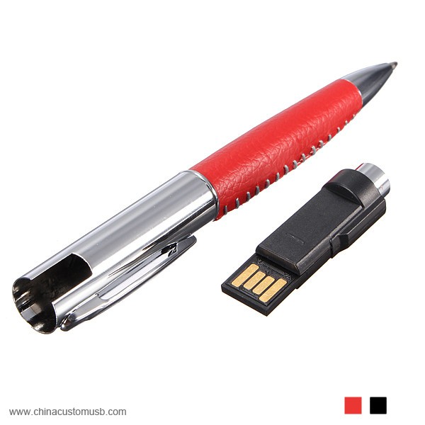 Leather pen USB Flash Disk 4