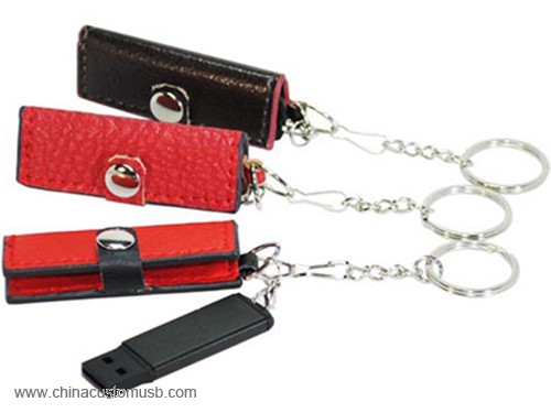 Stick USB com bolsa de couro 5