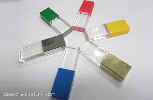 Cristal USB Flash Drive con elemento de Amarre 2