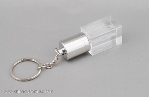 Disco de Cristal USB con Llavero 2