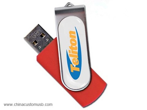 Custom logo dome cover usb with keychain ring 3