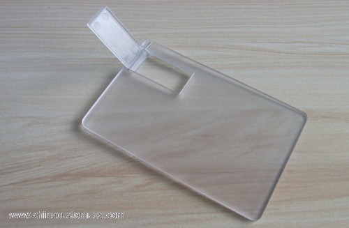 Transparente cartão USB Flash Drive 3