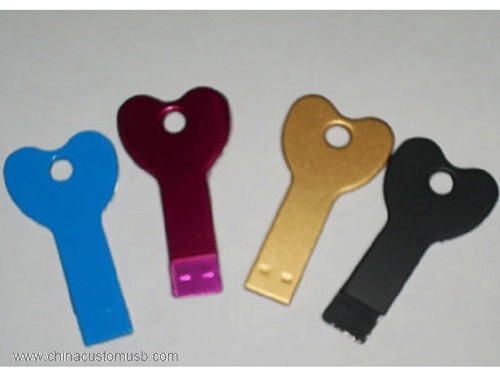 metal cuore forma Disco USB 2