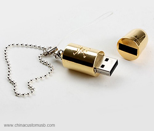 معدنية عيار الشكل USB فلاش القرص 4
