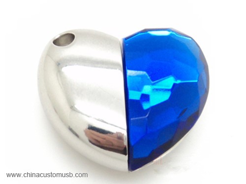 Crystal Heart Shape USB Flash Drive 2