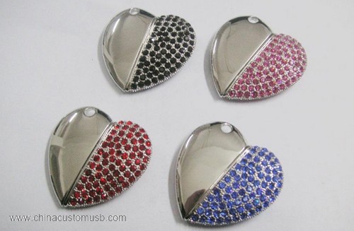 Diamond heart shape USB Flash Drive 2