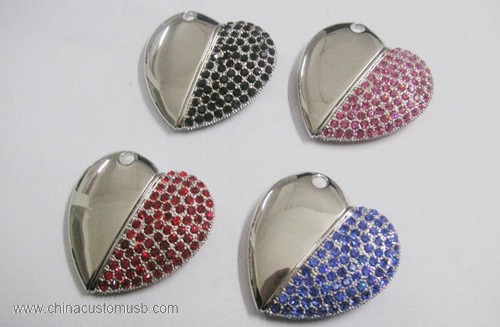 Diamond heart kształt Dysku Flash USB 2