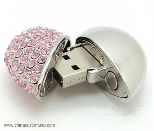 Diamond καρδιά σχήμα Κίνηση Λάμψης USB 3