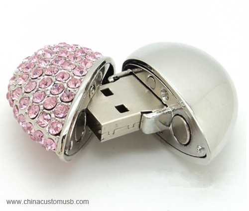 Diamond heart shape USB Flash Drive 3