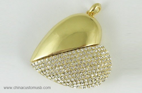 Diamante cuore forma USB Flash Drive 4