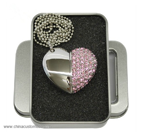 Diamante cuore forma USB Flash Drive 7