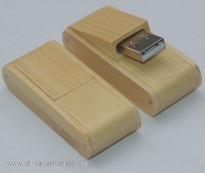 Ξύλινο Περιστροφή USB Flash Δίσκο 2