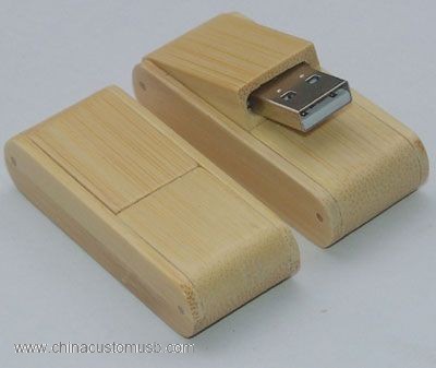 De Madeira Girar USB Flash Drive 2