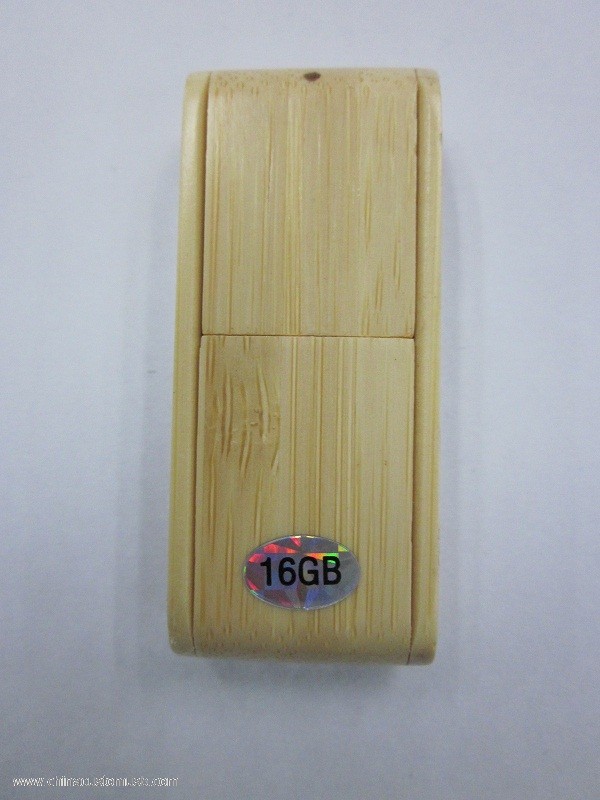 De Madeira Girar USB Flash Drive 3