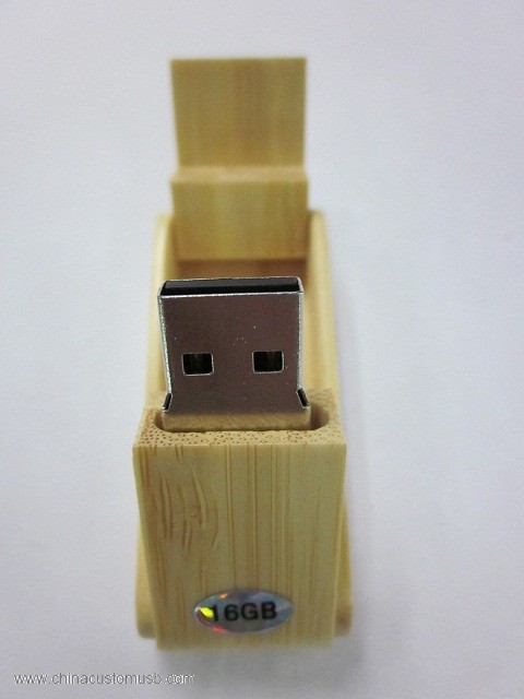 Drewniane Obróć USB Flash Dysk 4
