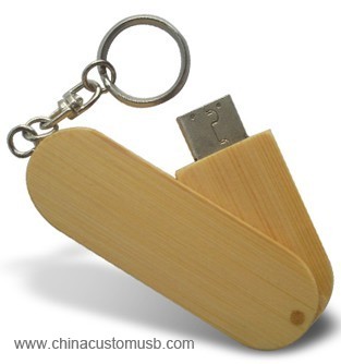 Wooden Swivel USB Flash Drive 4